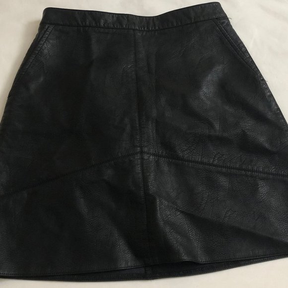 Zara A-Line Faux Leather Skirt- S - Picture 1 of 2